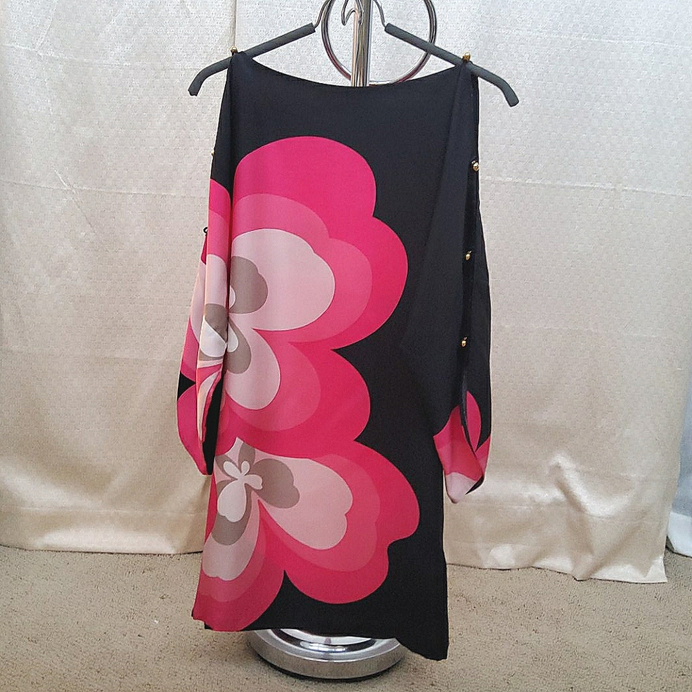 Tibi 100% Silk Abstract Floral Tunic Top Cover-up  Like New - Picture 2 of 9